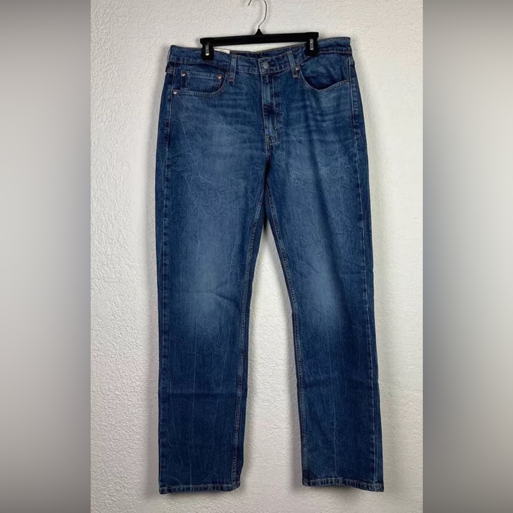 New with Tags Levi's Mens 36x34 514 Straight Fit Stretch Blue Denim Jeans
